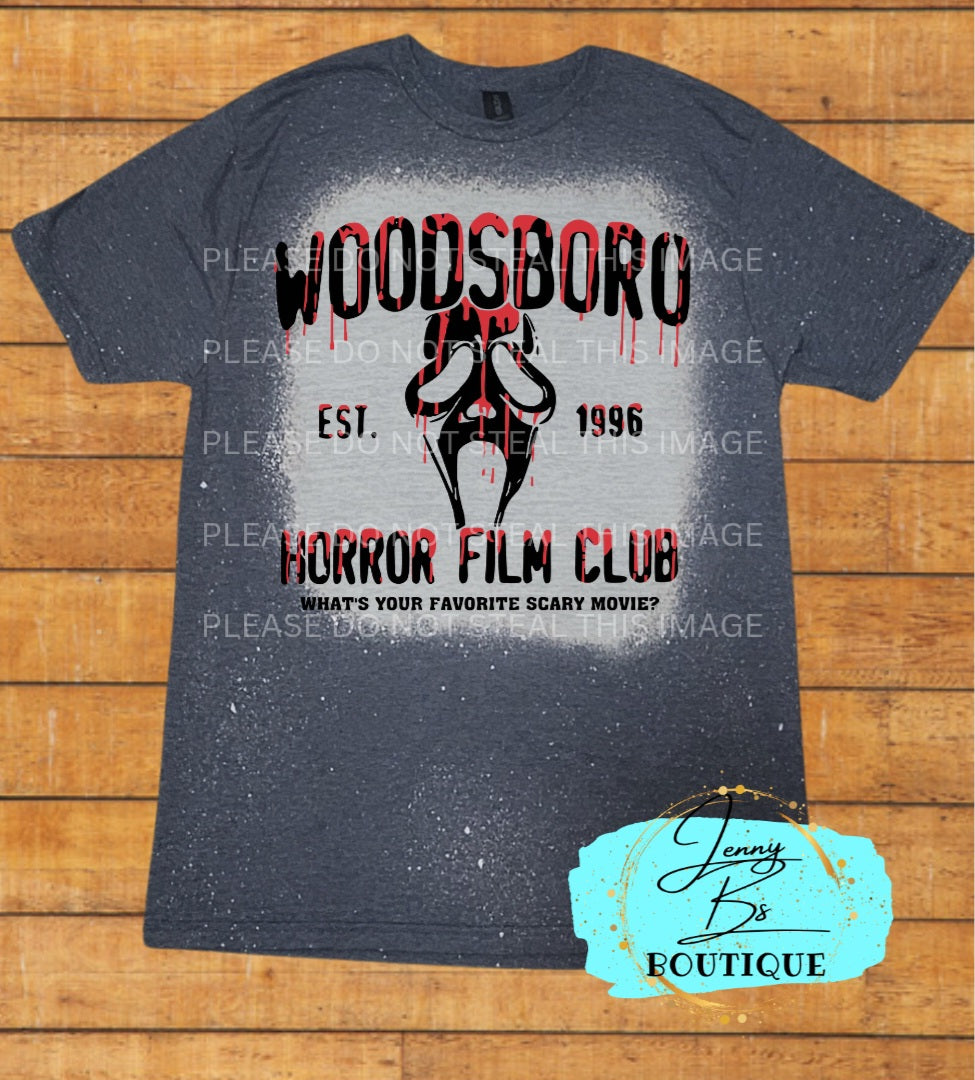 Woodsboro Horror Film Club Bleached T-Shirt