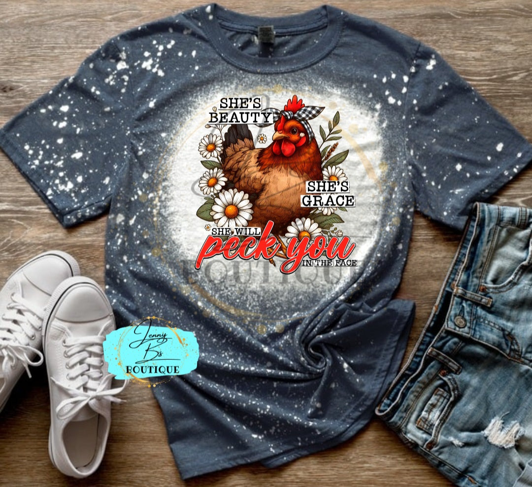 She's Beauty, She's Grace Hen Tee