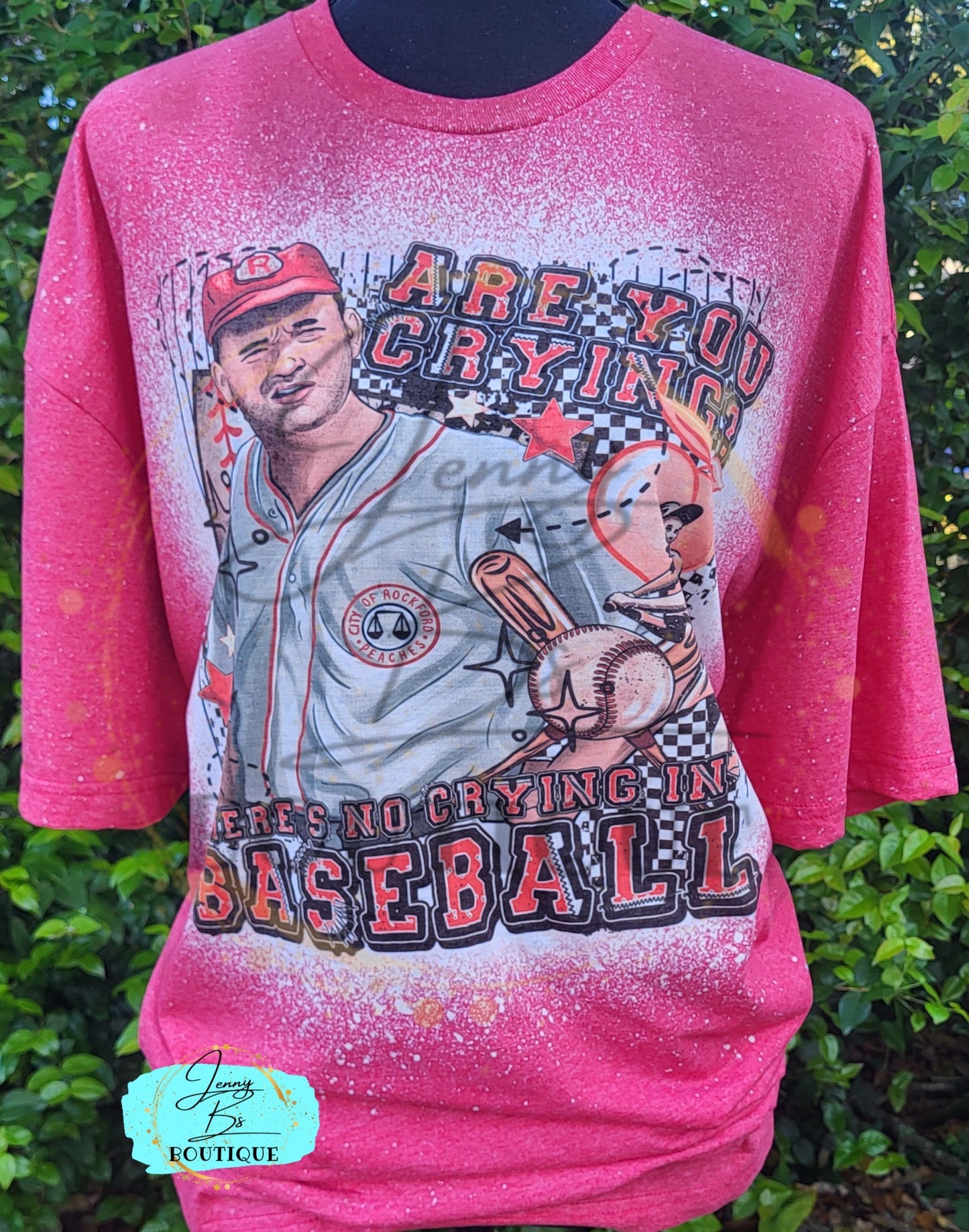 No Crying Bleached Tee