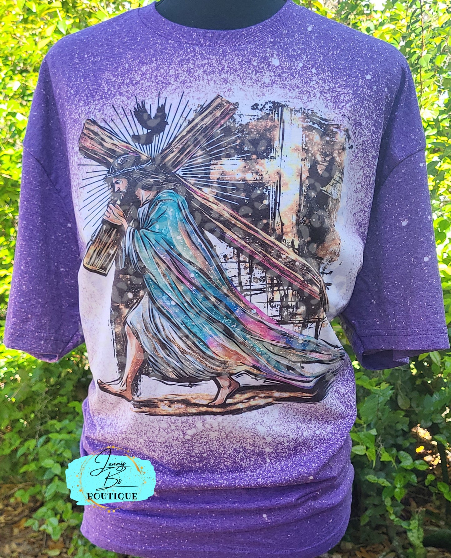 Colorful Jesus Bleached Tee