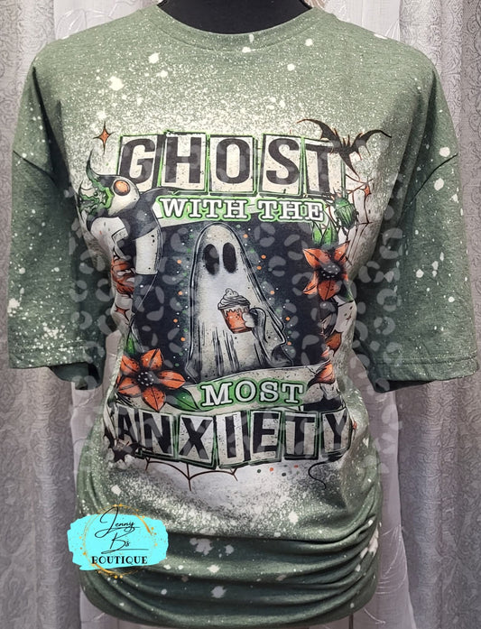 Ghost With the Most Anxiety Bleached Tee