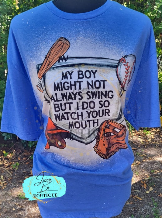 My Boy Baseball Bleached Tee