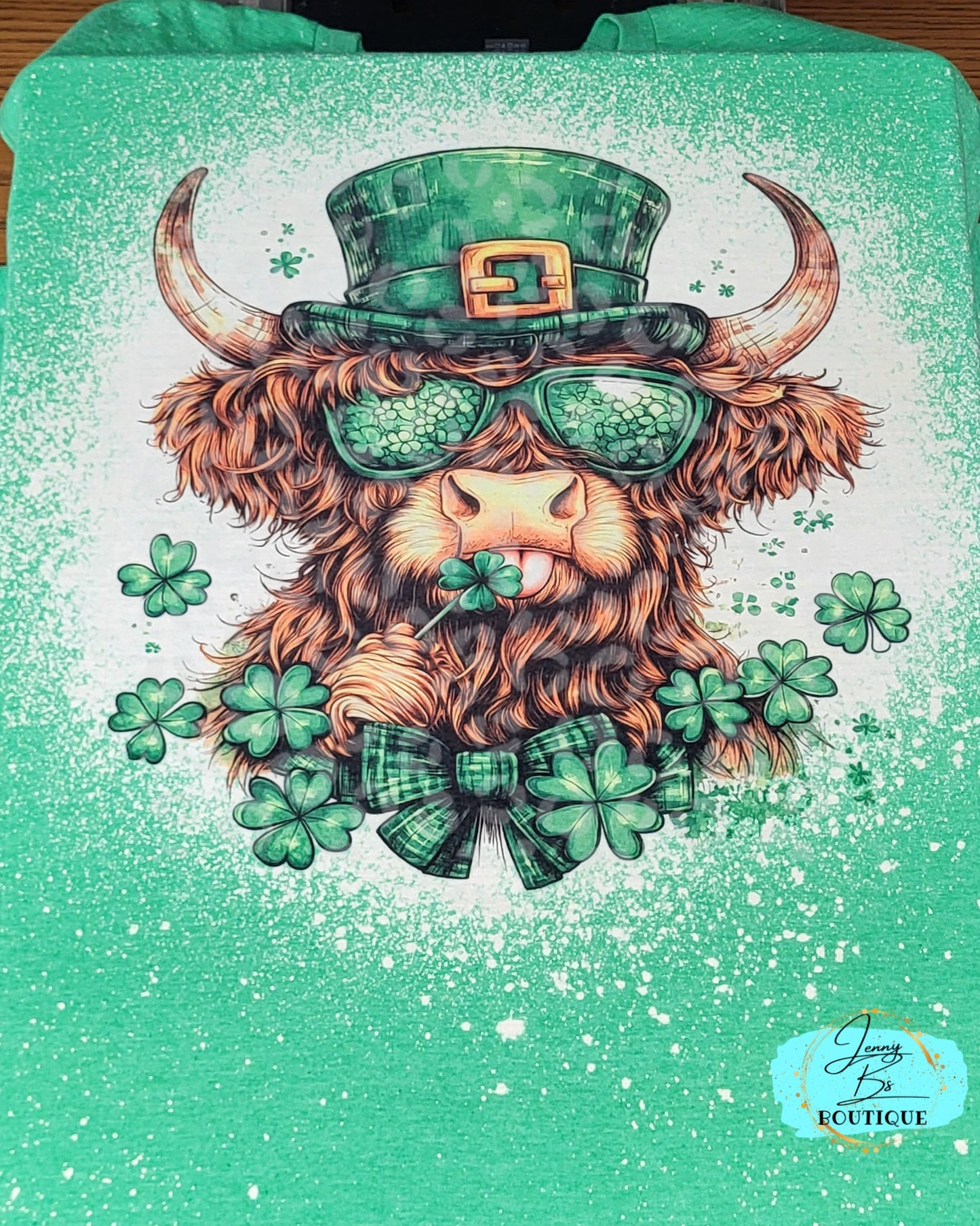 Clover Cow Bleached Tee