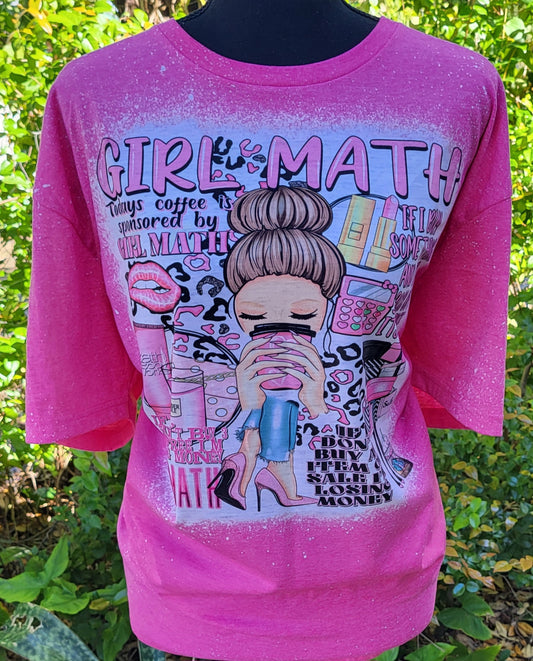 Girl Math Bleached Tee