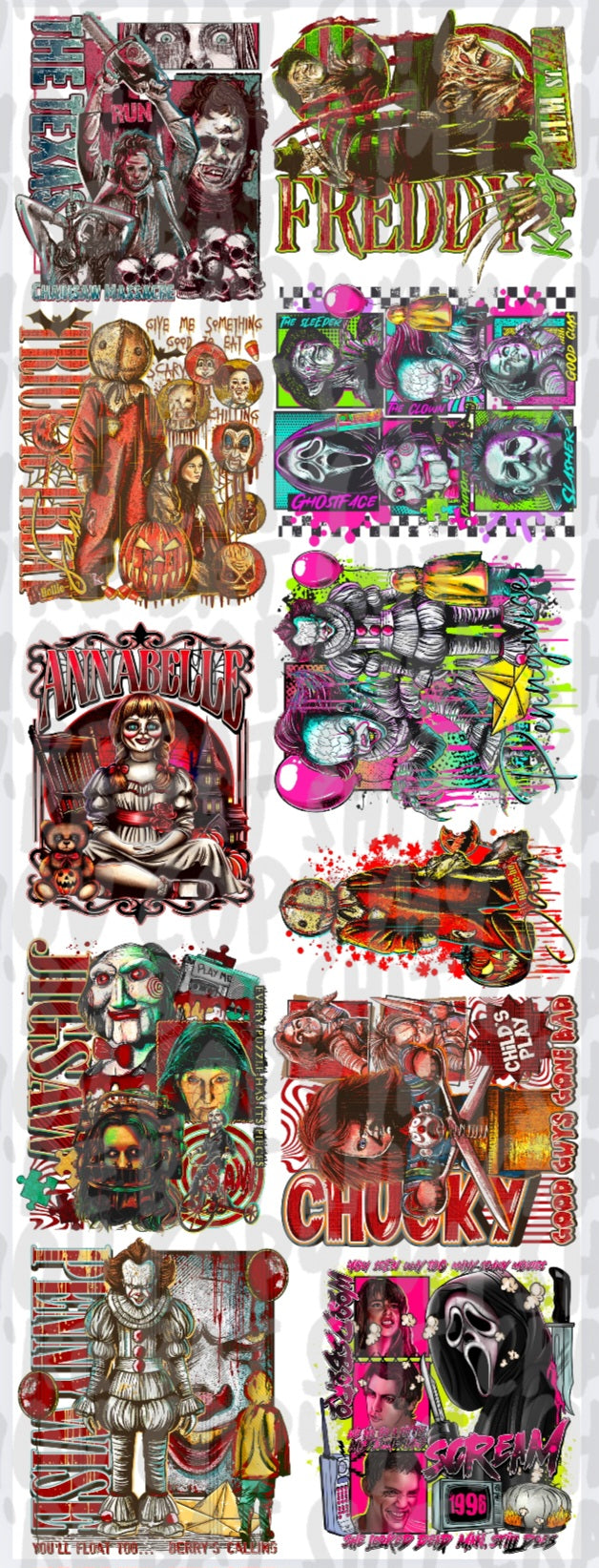 Horror Pre-made gang sheet