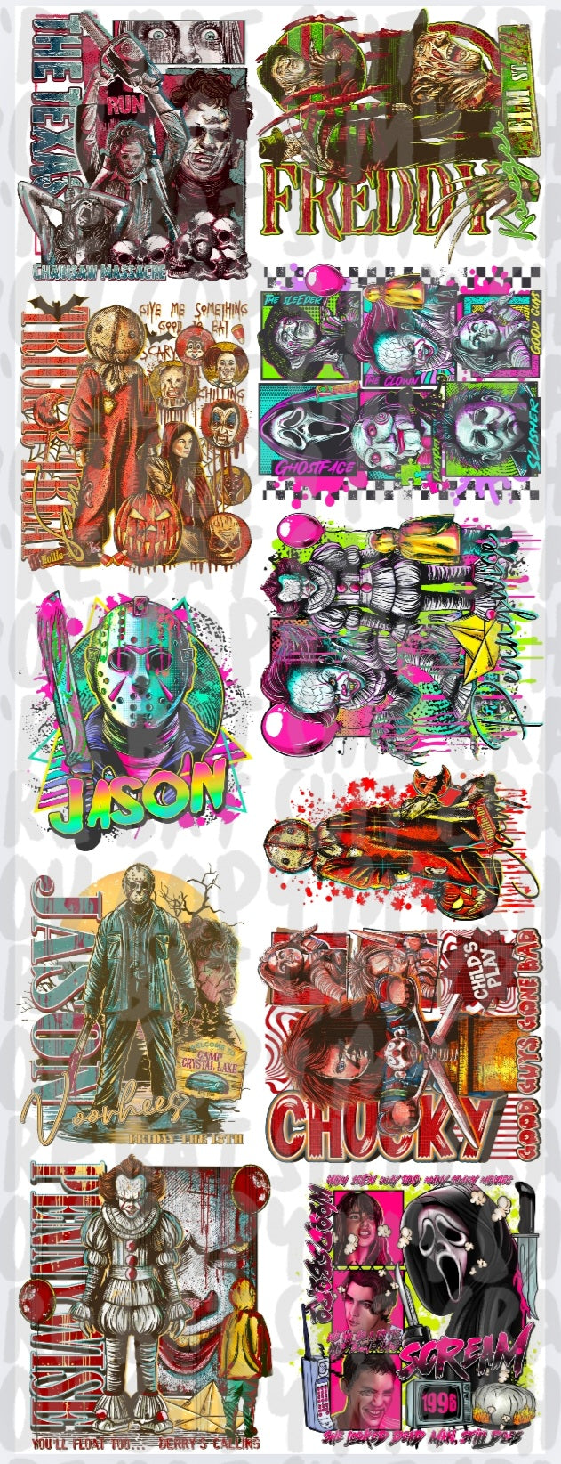 Horror 2 Pre-made gang sheet