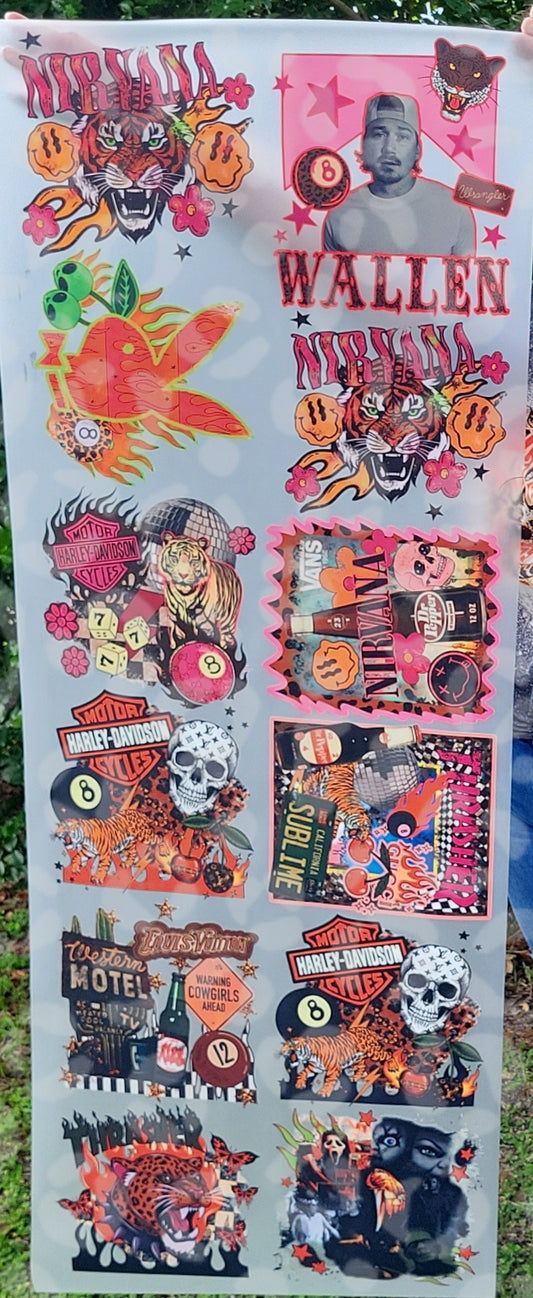 Pre-made gang sheet