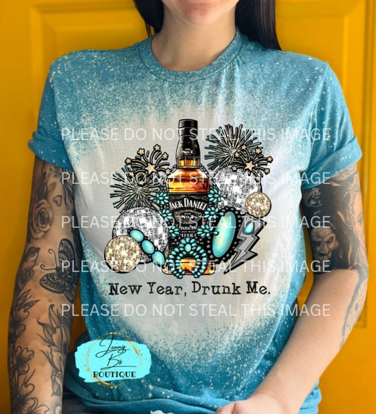 Jack Daniels New Year Drunk Me Tee